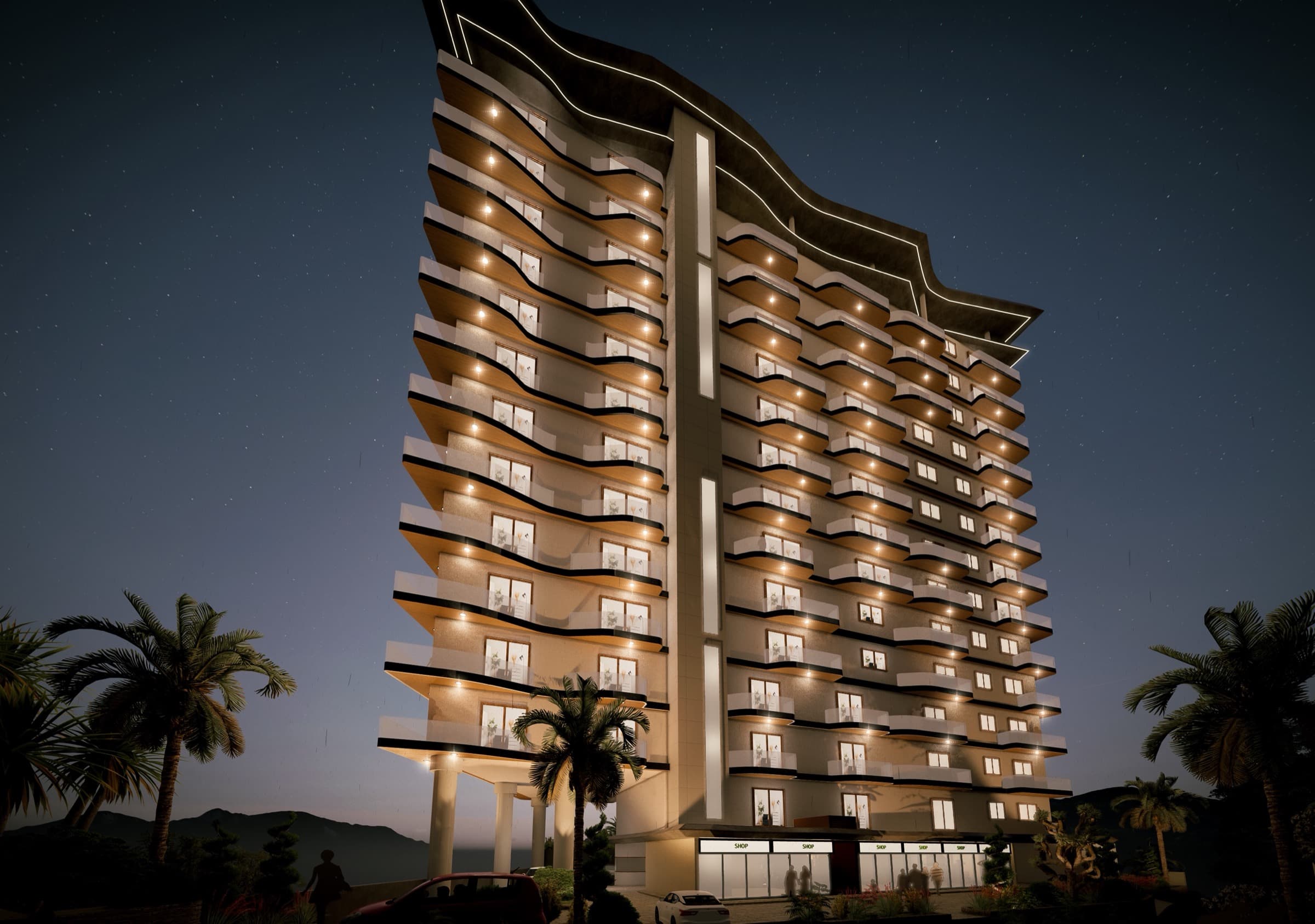 Alpha Tower facade